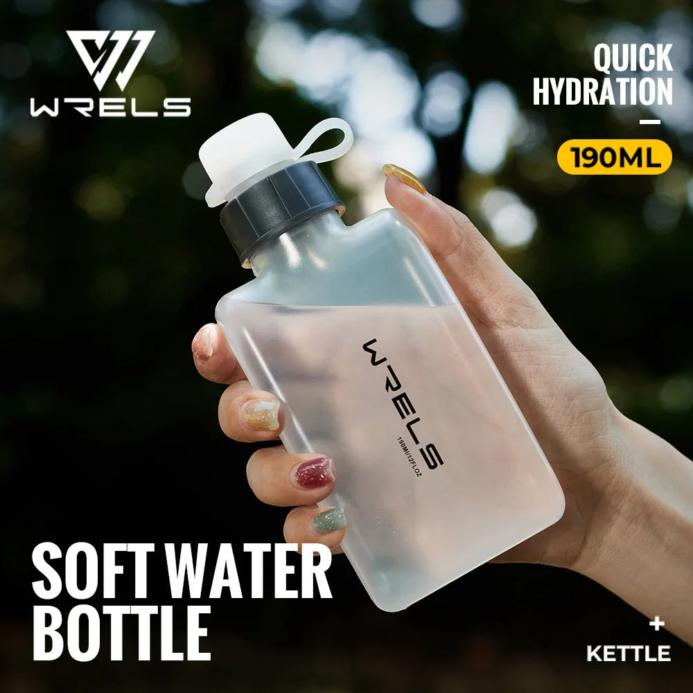 WRELS Running Water Bottle Handheld Sports PP Eco-Friend Water Bottle Portable Cycling Hiking Fitness Holding Sports Kettle