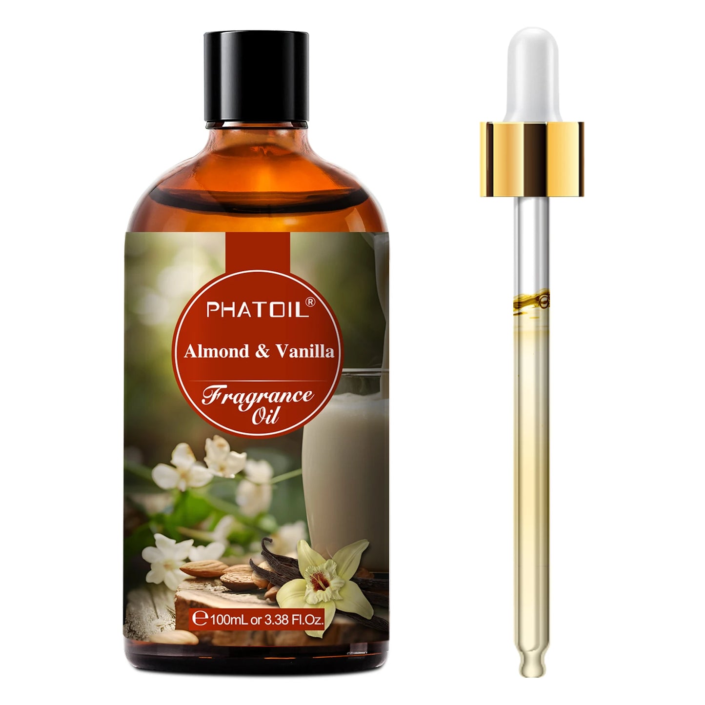 PHATOIL 100ml Fragrance Oil with Dropper White Musk Orange Blossom Bubble Gum Baby Powder Coffee Essential Oil For  Aromatherapy