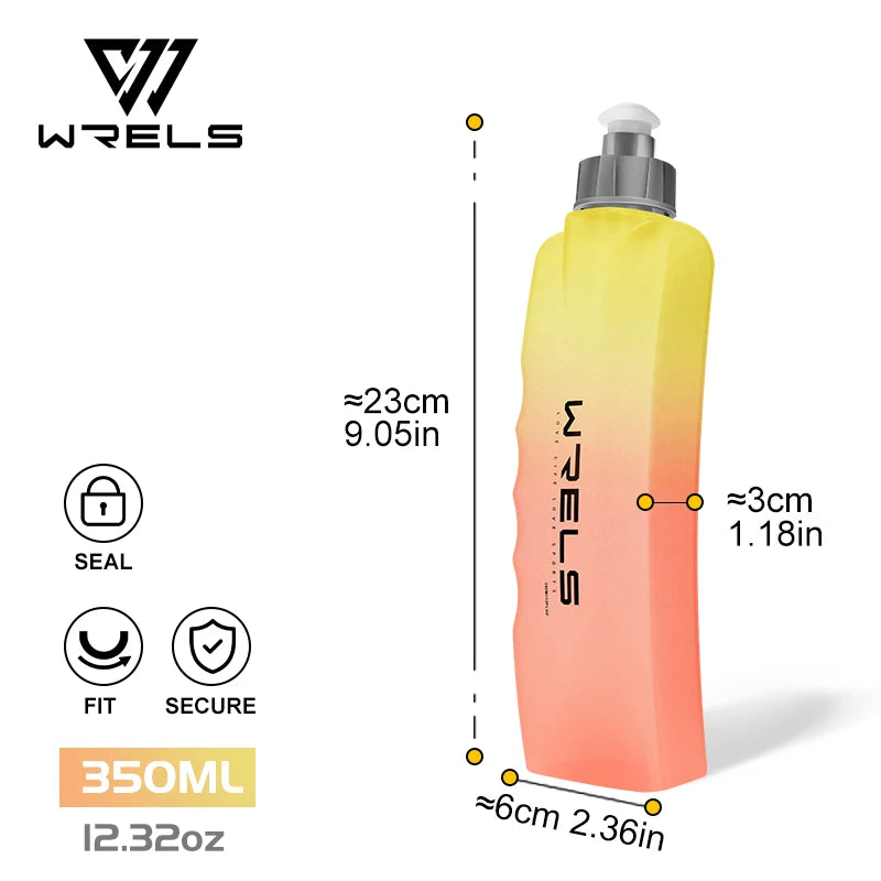 WRELS Running Water Bottle Handheld Sports PP Eco-Friend Water Bottle Portable Cycling Hiking Fitness Holding Sports Kettle