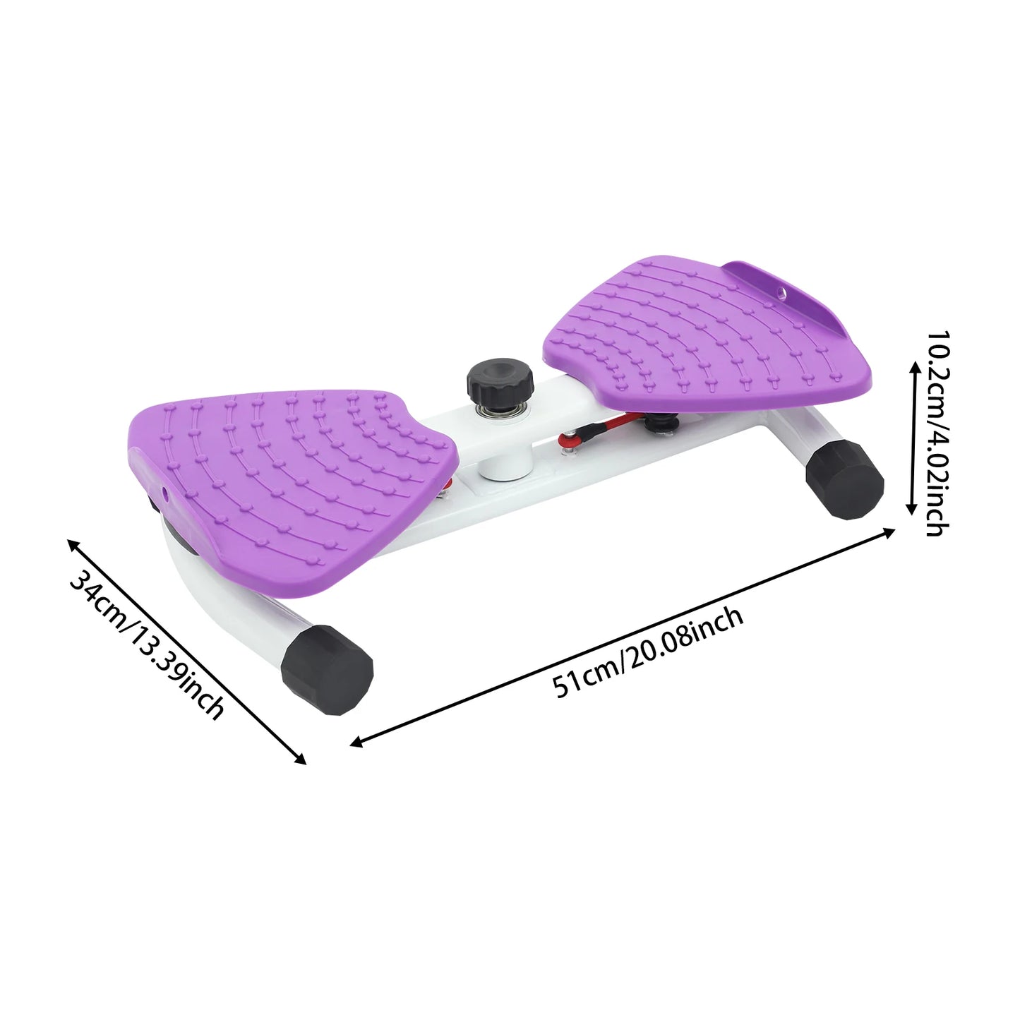 Waist Twister, Purple, Twist Board Fitness Equipment, 265lb Capacity, Double Pedal, Non-Slip, Home Workout Machine