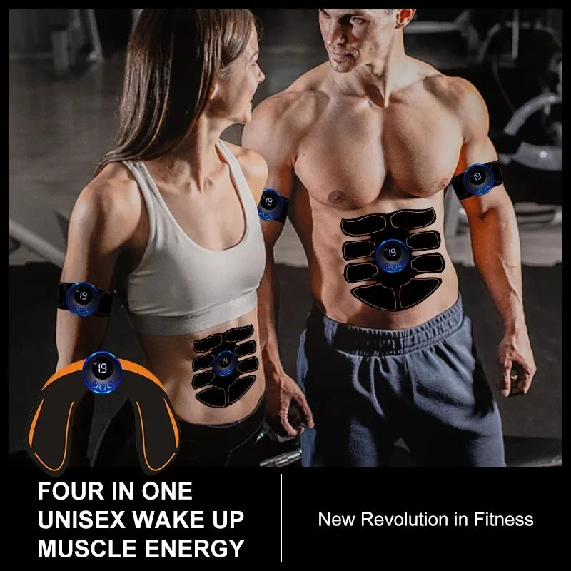 Wireless Abdominal Muscle Trainer EMS Muscle Stimulator Hip Trainer For Arm Leg Neck Body Fitness Shaping Massager Unisex