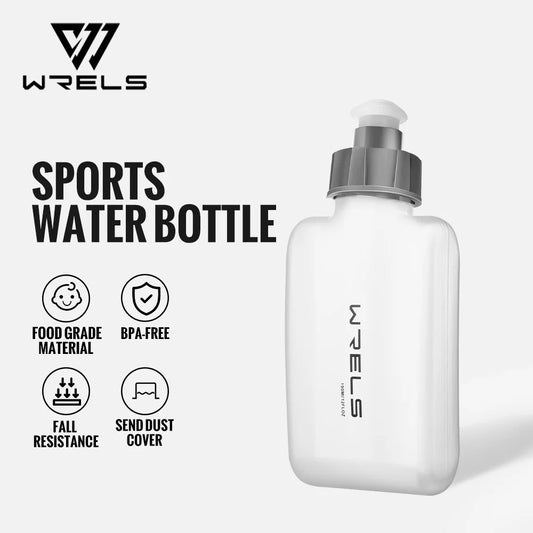 WRELS Running Water Bottle Handheld Sports PP Eco-Friend Water Bottle Portable Cycling Hiking Fitness Holding Sports Kettle