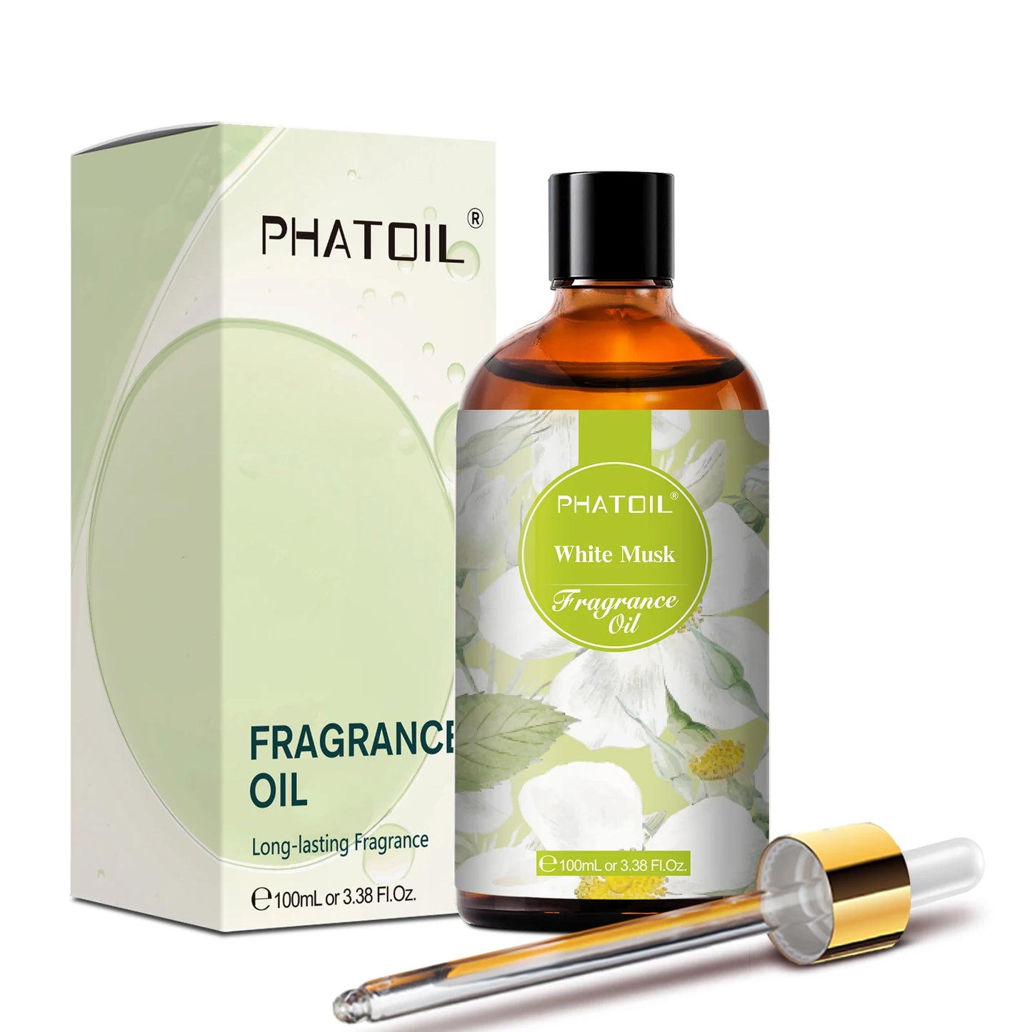 PHATOIL 100ml Fragrance Oil with Dropper White Musk Orange Blossom Bubble Gum Baby Powder Coffee Essential Oil For  Aromatherapy