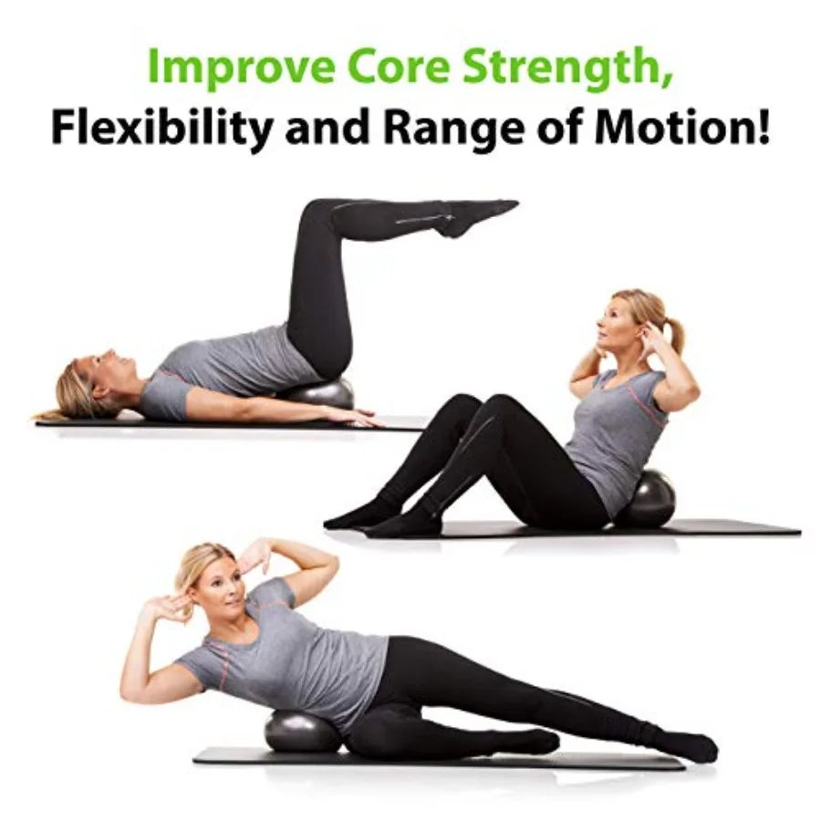 Mini Exercise Ball 9 Small Pilates Yoga Stability Ball for Core Strength Balance Pregnancy Physical Therapy Anti-Burst