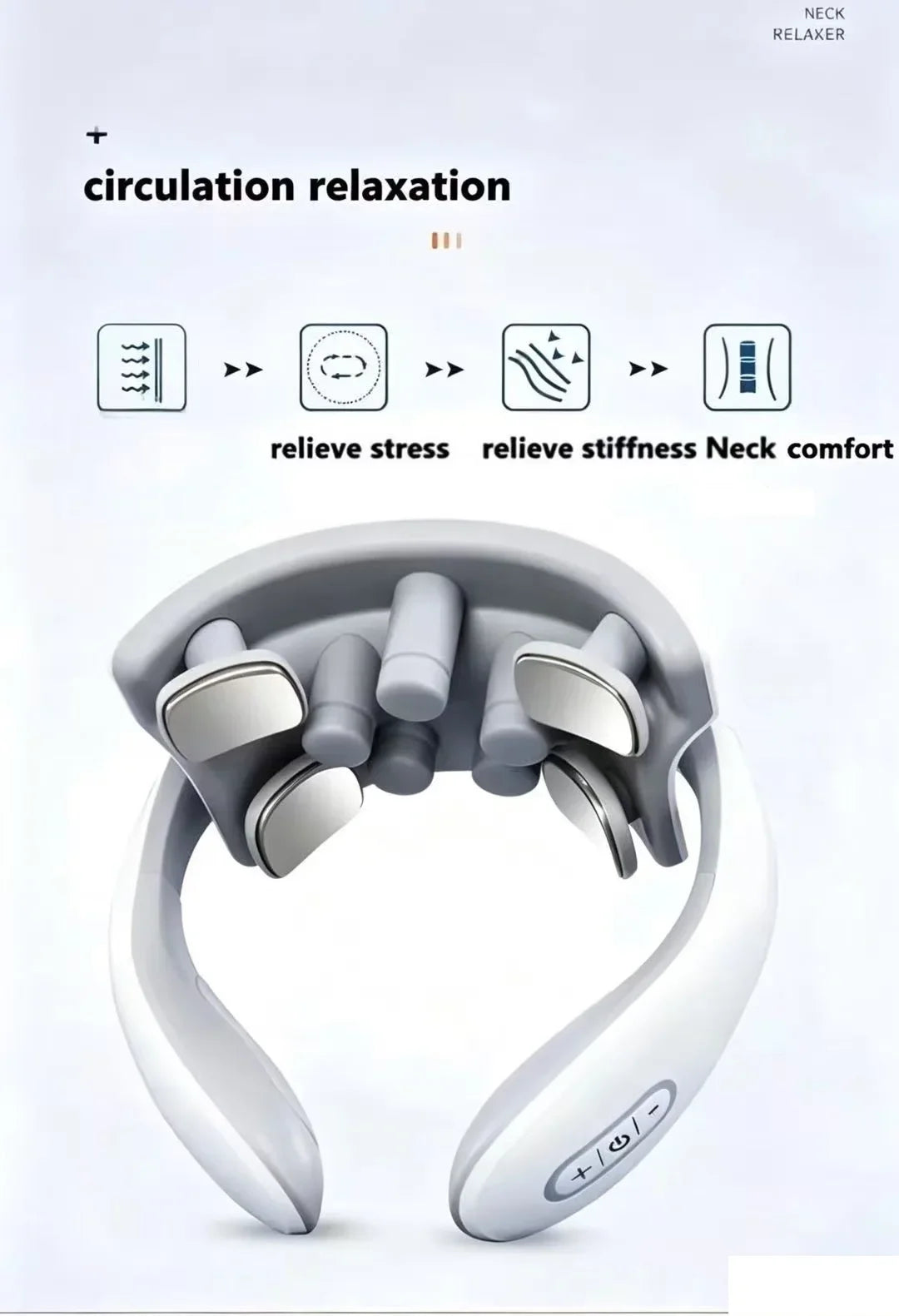 Smart Shoulder & Neck Massage Instrument, Portable Relaxation Vibrator for Daily Use Red Light H88/H66
