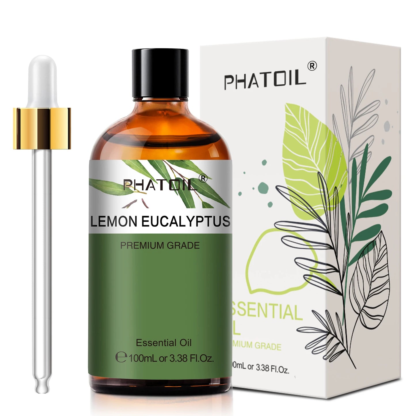 PHATOIL 100ml Premium Essential Oil Sandalwood Lavender Eucalyptus Peppermint Lemongrass Vanilla Aromatherapy Essential Oils