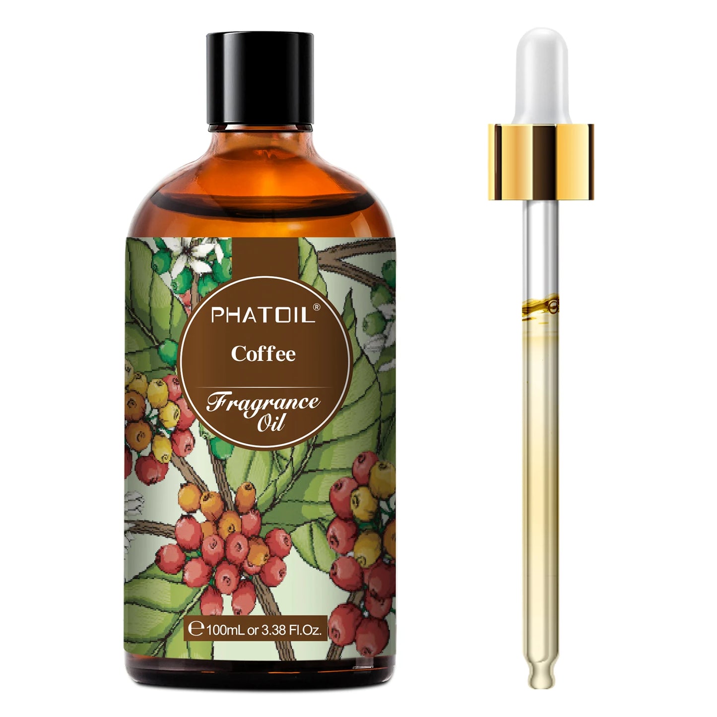 PHATOIL 100ml Fragrance Oil with Dropper White Musk Orange Blossom Bubble Gum Baby Powder Coffee Essential Oil For  Aromatherapy