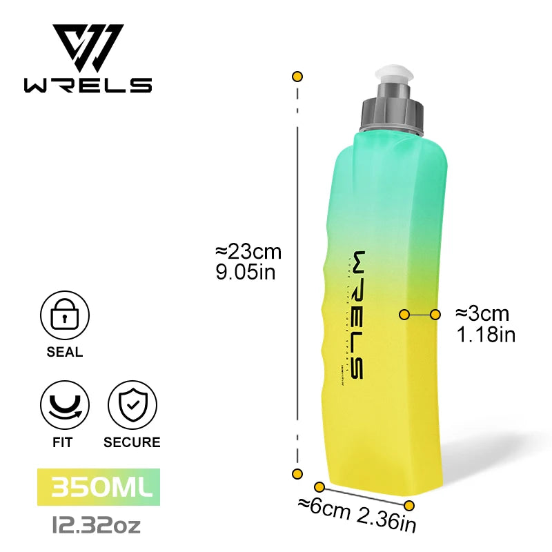 WRELS Running Water Bottle Handheld Sports PP Eco-Friend Water Bottle Portable Cycling Hiking Fitness Holding Sports Kettle