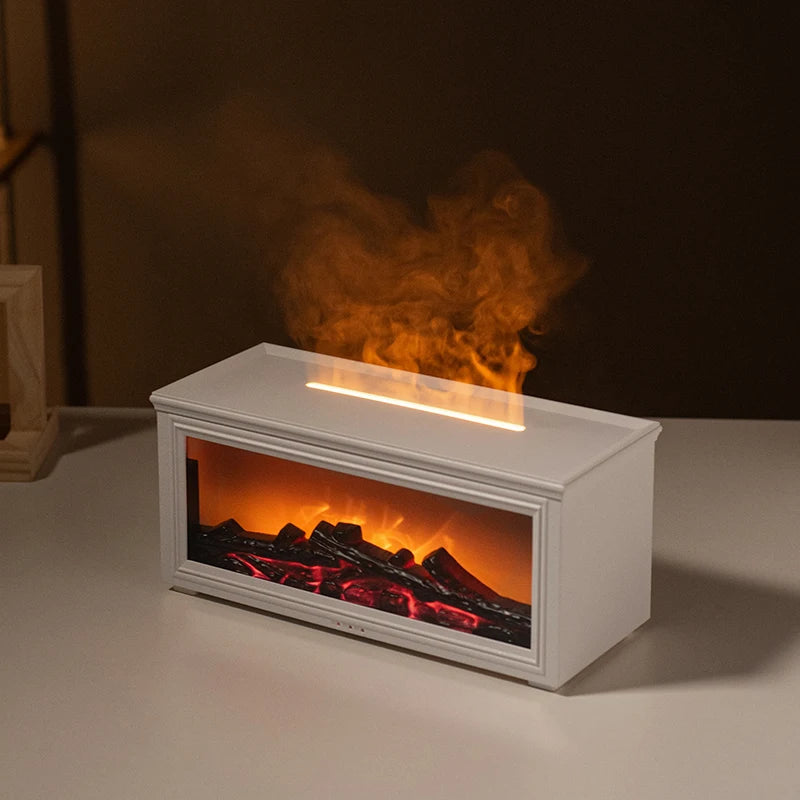7 colors of essential oil fireplace diffuser mini flame aromatherapy fireplace humidifier aromatherapy oil diffuser