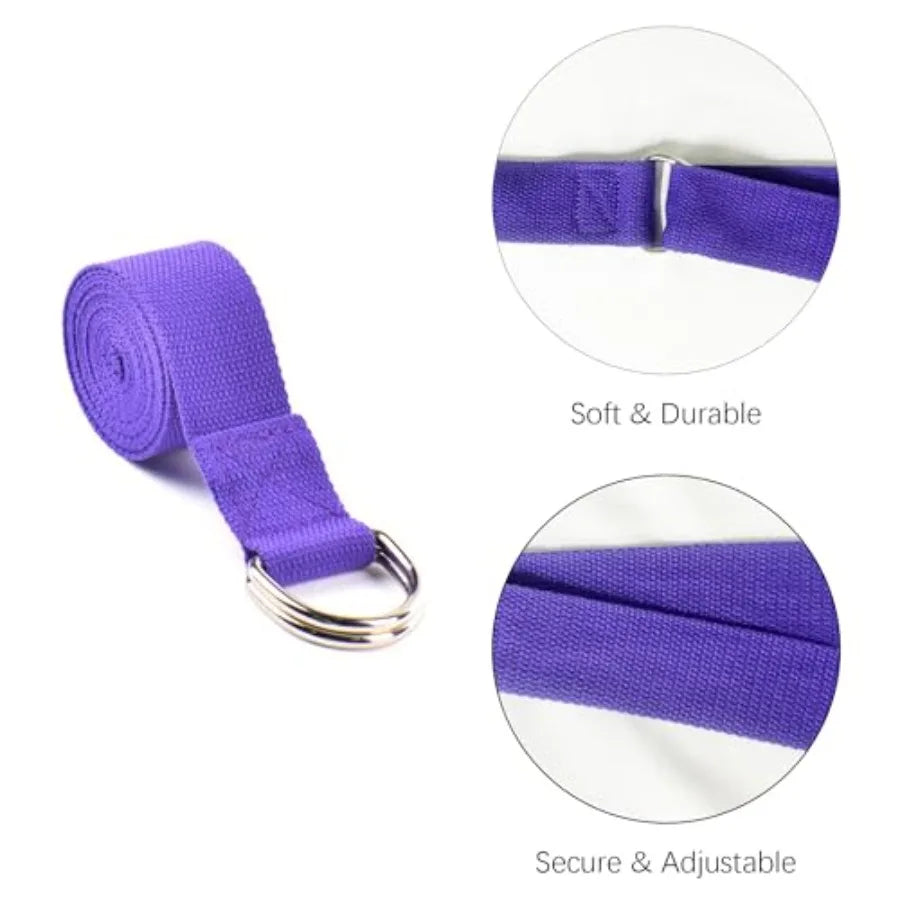 2 Yoga Blocks Supportive Accessories including 2 Knee Pads, 2 With Strap To Put Less Weight On Wrists, 1 Muscle Massage Roller,