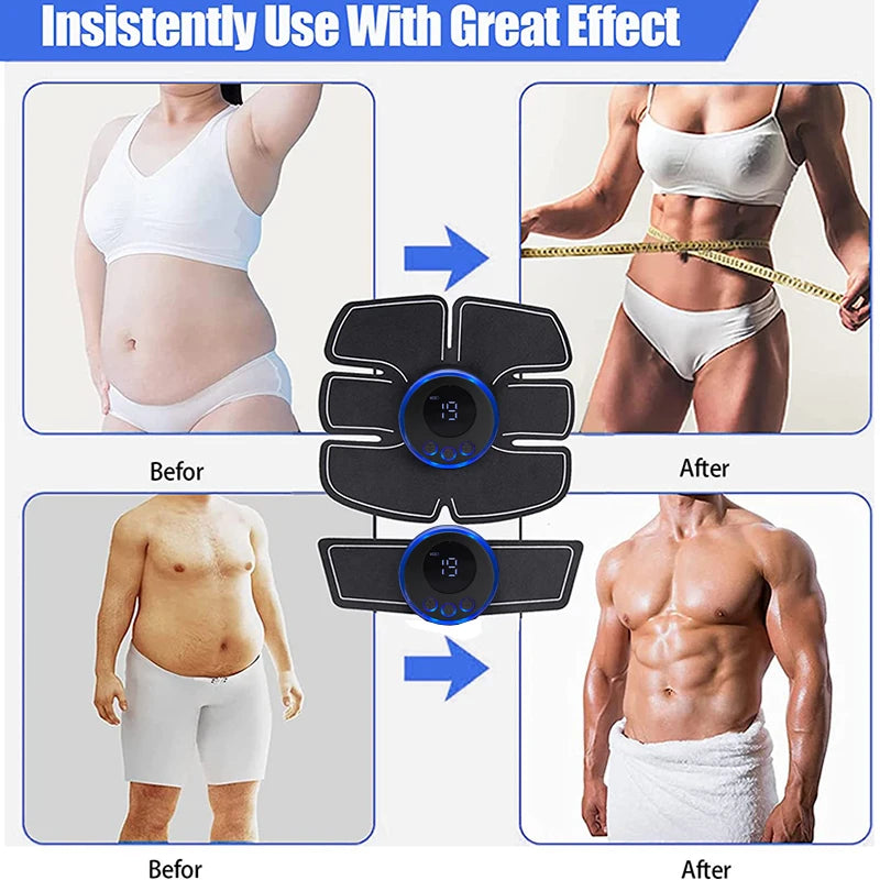 Wireless Abdominal Muscle Trainer EMS Muscle Stimulator Hip Trainer For Arm Leg Neck Body Fitness Shaping Massager Unisex
