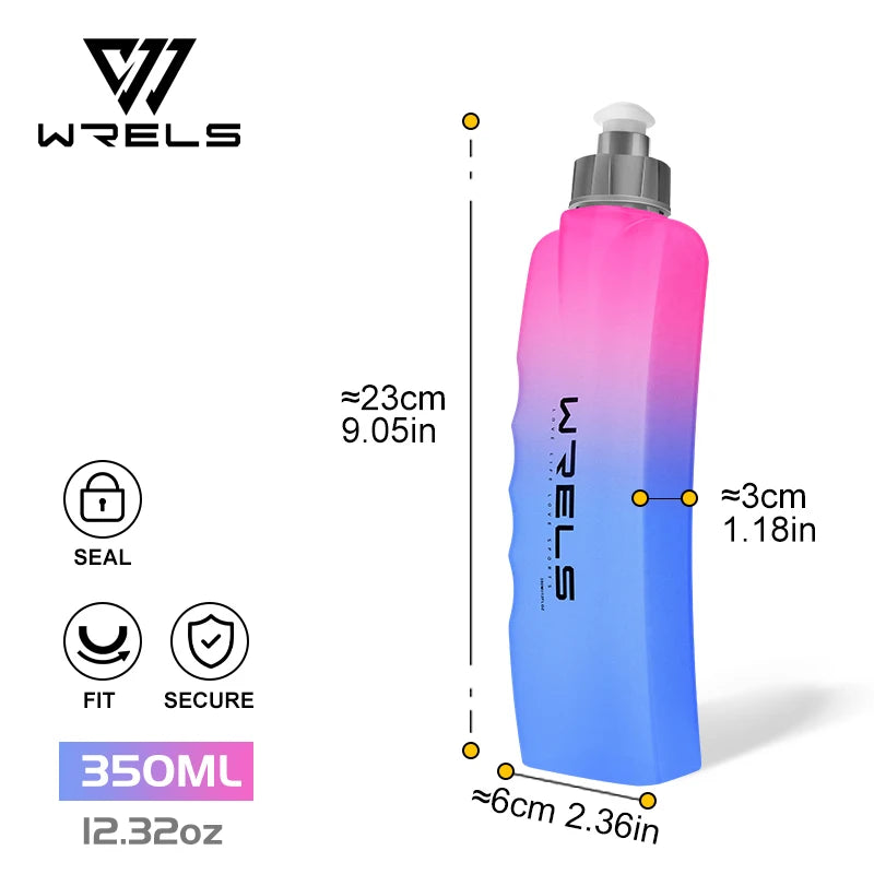 WRELS Running Water Bottle Handheld Sports PP Eco-Friend Water Bottle Portable Cycling Hiking Fitness Holding Sports Kettle