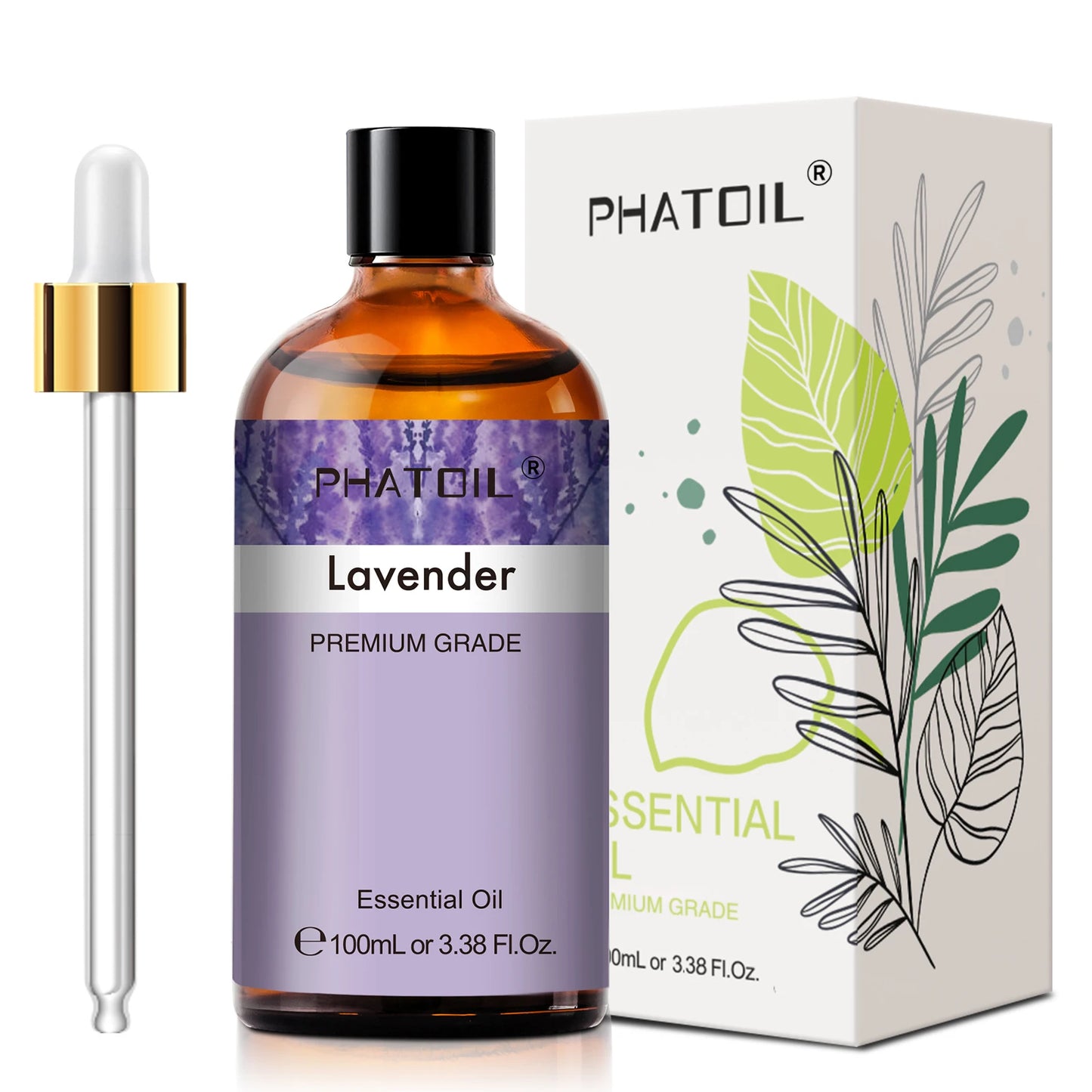 PHATOIL 100ml Premium Essential Oil Sandalwood Lavender Eucalyptus Peppermint Lemongrass Vanilla Aromatherapy Essential Oils