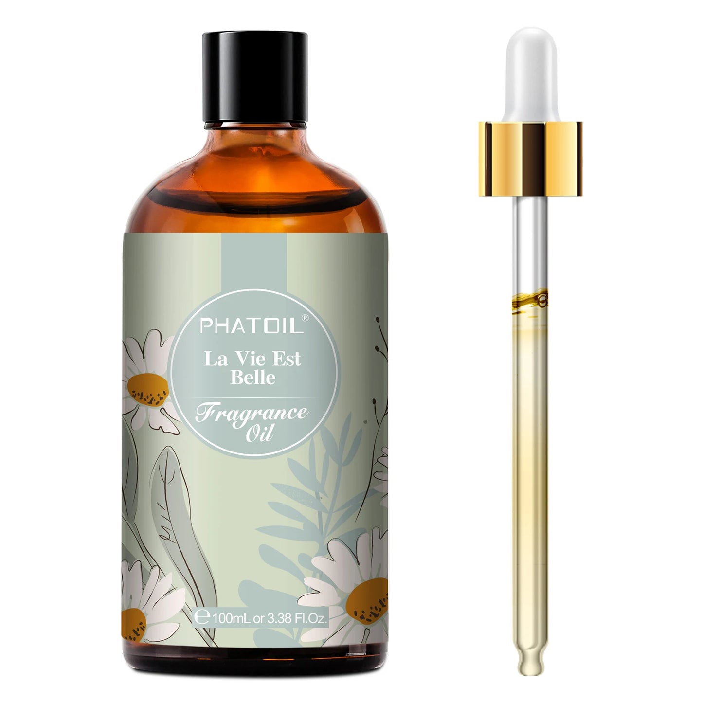 PHATOIL 100ml Fragrance Oil with Dropper White Musk Orange Blossom Bubble Gum Baby Powder Coffee Essential Oil For  Aromatherapy