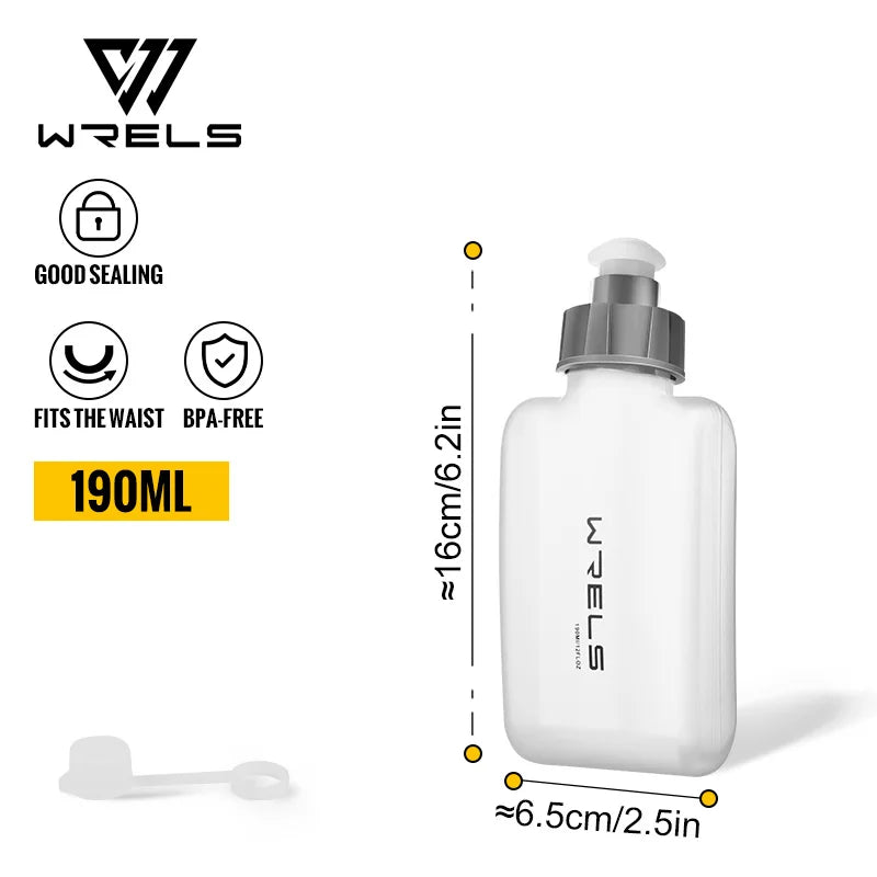 WRELS Running Water Bottle Handheld Sports PP Eco-Friend Water Bottle Portable Cycling Hiking Fitness Holding Sports Kettle